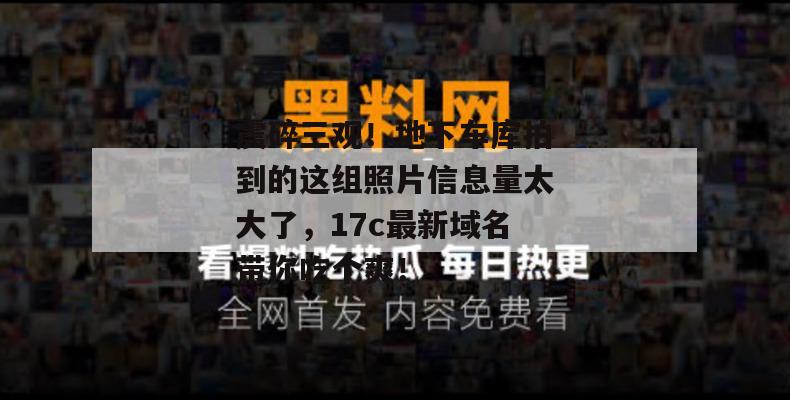 震碎三观！地下车库拍到的这组照片信息量太大了，17c最新域名带你吃个爽！